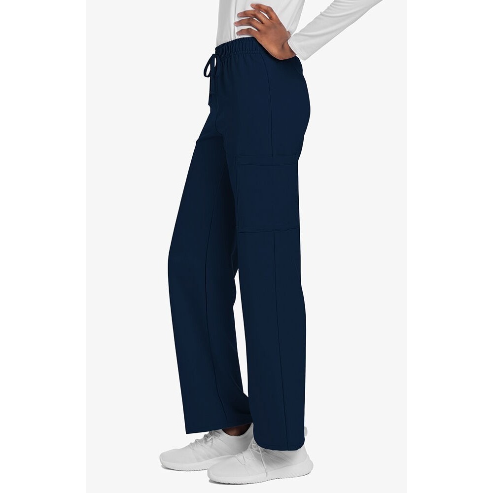 Cherokee Workwear Unisex Drawstring Navy Cargo Scrub Pants‎ Sz L NWT 2 Pocket